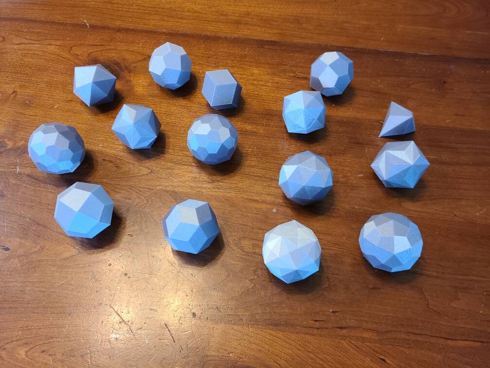 3D Printed Catalan Solids - Medium